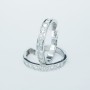 White Gold Hoop Earrings with Certified Diamonds 4.00 ct Total
