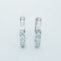 White Gold Hoop Earrings with Certified Diamonds 4.00 ct Total