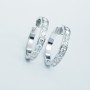 White Gold Hoop Earrings with Certified Diamonds 4.00 ct Total