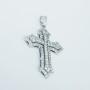 18 KT WHITE GOLD CROSS NECKLACE WITH CERTIFIED DIAMONDS - Model (Super-Tak)