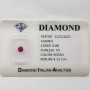 ROUND CUT RUBY 0.88 ct in BLISTER CERTIFIED
