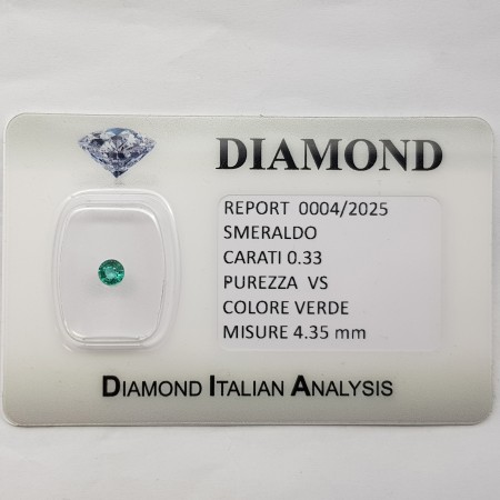 SMERALD CERTIFIED ROUND CUT 0.33 CARAT en BLISTER