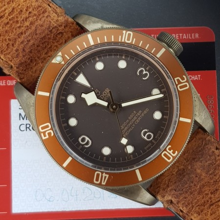 Tudor Black Bay Bronze Heritage Black Bay 79250BM 43mm Avec carte Bon état Bronze CL87OttAtt