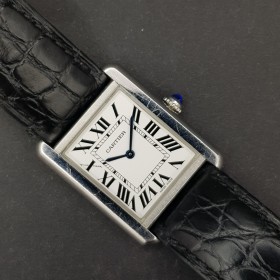 Cartier Tank Solo 3170 24mm Très bon état acier stahl CL12OttAtt