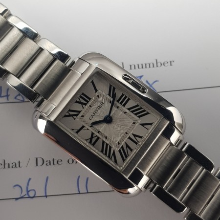 Cartier Tank Anglaise W5310022 30.5mm With Paper Mint condition steel CL67OttAtt