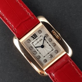 Cartier Tank Anglaise W5310027 30mm Mint condition Rose Gold With Diamond CL77OttA