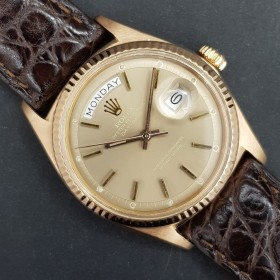 Rolex Day-Date 36 1803 36mm Rose Gold Bronz Dial Very Good condition CV.V2