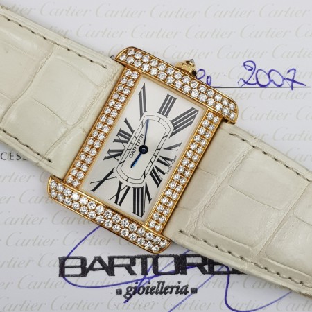 Cartier Tank Divan 2602 38mm Facrory Diamond Full Set Mint condition 18k CV.AF3