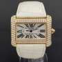 Cartier Tank Divan 2602 38mm Facrory Diamond Full Set Mint condition 18k CV.AF3