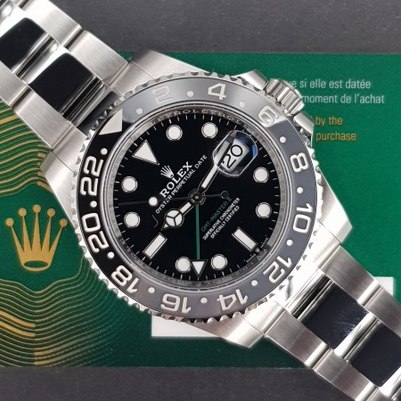 Rolex GMT-Master II 126710GRNR With Card Like New Stahl steel hhk3-8a