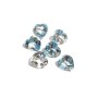 Coeur topaze bleu 1,70 carats 7,00 x 7,00 mm