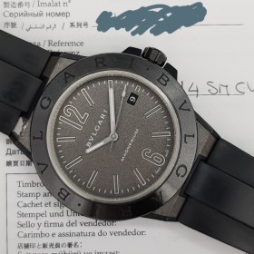 Bulgari Diagono Magnesium DG41SMC 41mm boîte et papier Bon état céramique 76XXX02Nov