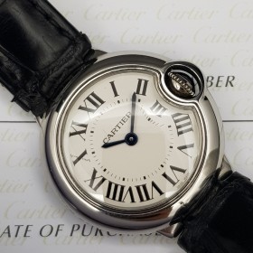 Cartier Ballon Bleu 28mm 3009 28mm Avec Papier Bon état acier stahl 471Blum02Nov