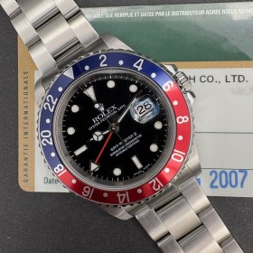 Rolex GMT-Master II Pepsi 16710 Cadran rectangulaire Carte Rolex Bon état Diam1705