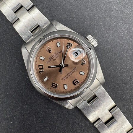 Rolex Oyster Perpetual Lady Date 79160 26mm Pink Dial Good condition stahl steel 15XXHKG
