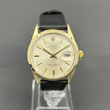 Rolex Oyster Perpetual Date 1550 34mm Good condition stahl steel 413Blum02
