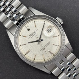 Rolex Datejust 36 1603 36mm Linen Dial Very Good condition steel 222ClOttAtt