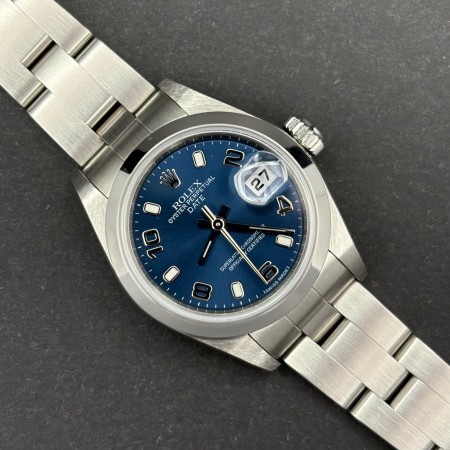 Rolex Oyster Perpetual Lady Date Lady-Datejust 79160 26mm Blu Dial Mint condition stahl steel 35XXGen26
