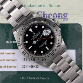 Rolex Explorer II 16570 40mm Avec Papier+Service Très bon état 10FA02