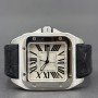 Cartier Santos 100 2878 33mm With Paper Mint condition stahl steel 5HKFeb26