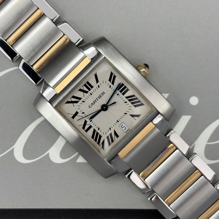 Cartier Tank Française W51005Q4 2302 28 With Paper Mint conditio steel/gold 50ClFeb
