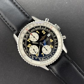 copy of Breitling Old Navitimer Salmon Dial Very Good Condition Sthall Stell Diam1429