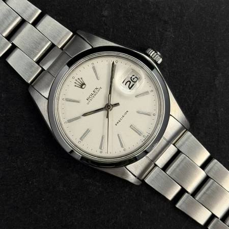 copy of Rolex Oysterdate Precision Oyster Date Precision 6694 34mm Blue Dial Very Good condition stahl steel 167ClFeb2
