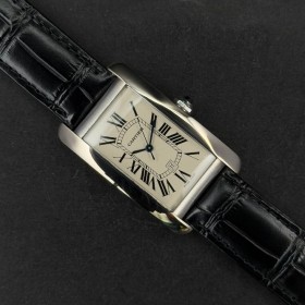 Cartier Tank Américaine 1741 26mm With Paper Mint Condition White Gold 10HKLug