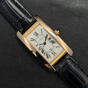 Cartier Tank Américaine W2620030 22mm Very Good Condition Rose Gold 22HKLug