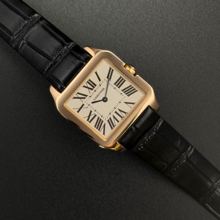 Cartier Santos Dumont 2788 30mm Very Good Condition Rose Gold 23HKLug