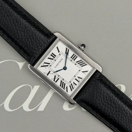 Cartier Tank Solo 2715 2715 27mm With Paper Mint Condition Stahl Steel 87HKLug
