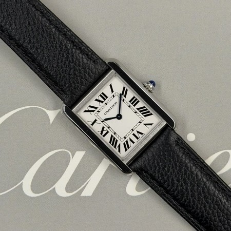 Cartier Tank Solo 3170 W5200005 24mm With Paper Mint Condition Stahl Steel 84HKLug