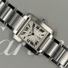 copy of Cartier Tank Française 2302 28mm Medium Size Full set Mint condition Cl334OttAtt