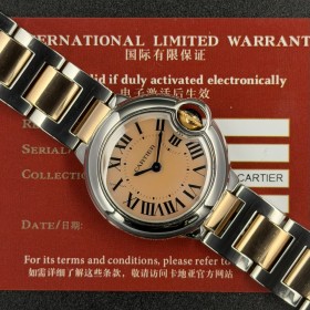 Cartier Ballon Bleu 3009 W6920034 With Card Very Good Condition Steel&RedGold 53HKLug
