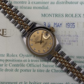 Rolex Lady-Datejust 26mm 69173 Diamond Dial With Paper Very Good condition 91CLSet