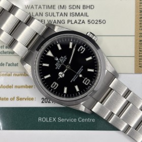 Rolex Explorer 36mm 114270 Card+Service Very Good condition stahl steel 216ClSet