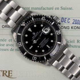 Rolex Submariner Date 40mm 16610 With Paper Very Good condition stahl steel 206ClSet