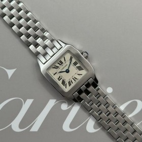 Cartier Santos Demoiselle 2698 20mm With Paper Very Good Condition Steel Blueset54