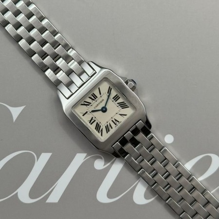 Cartier Santos Demoiselle 2698 20mm With Paper Very Good Condition Steel Blueset54