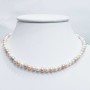 Biwa multicolor pearl necklace thread size 6.5 mm length 40cm