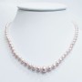 COLLIER de PERLES BIWA ROSE Mesurant de 5 à 8,5 mm, Longueur 42 cm