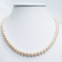 Strand necklace beads BIWA salmon size 5mm length 40cm