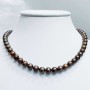 Filo COLLANA PERLE BIWA BROWN Misura da 6 a 6.5 mm Lunghezza 40 cm