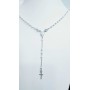 Pendant rosary in 925 silver with beads (two colors available)
