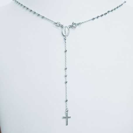 ROSARIO PENDENTE in ARGENTO 925 RODIATO BIANCO