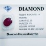 Ruby Oval 12.19 carats en BLISTER certifié