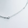 COLLIER avec boules d'ARGENT RHODIZÉ EN OR BLANC