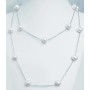 COLLIER en ARGENT avec des PERLES BIWA du JAPON
