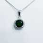 925 sterling silver rhodium plated White Gold Pendant with Multi COLOR Gems