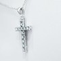 Cross pendant in white gold with diamonds 0.60 carat